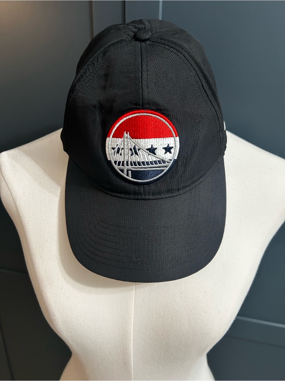 Golden State Warriors Patriotic Bridge Logo Hat - Black Adjustable